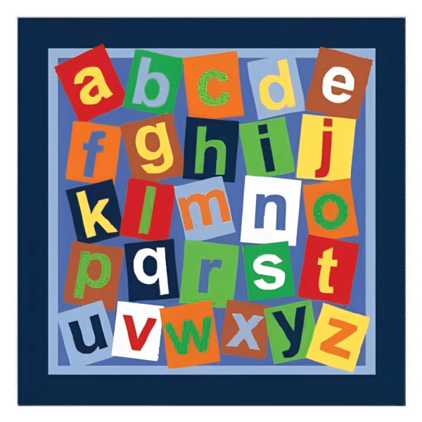 Colorful alphabet letters on background