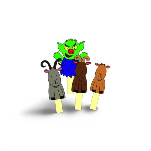 Story sticks -Billy Goats Gruff Story