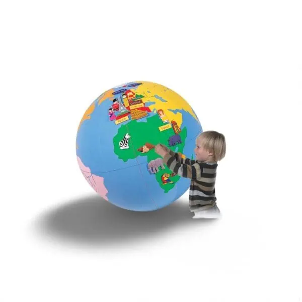 Giant World Globe – 184 attachable Felt Names And Motifs 85cm