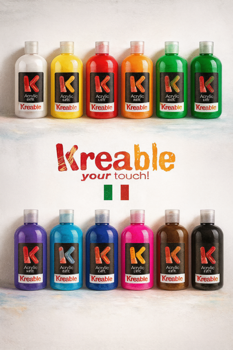 Kreable glossy acrylic paint 500 Ml Bottle - Image 1