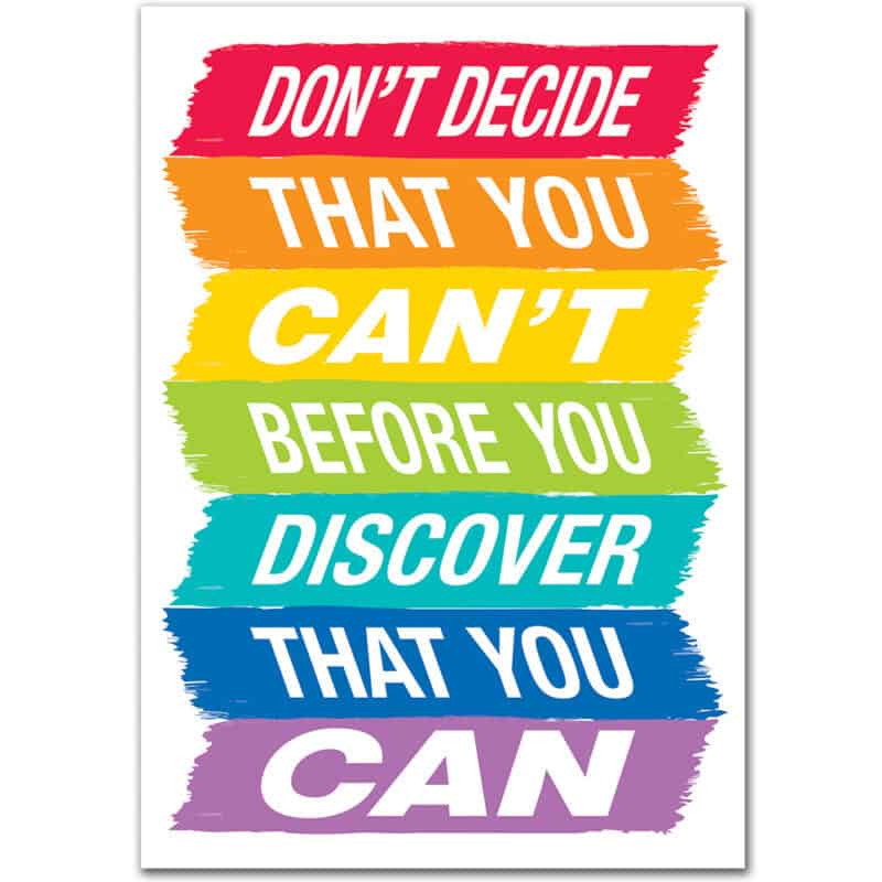 Don'T Decide That You Can'T... Inspire U Poster - Image 1