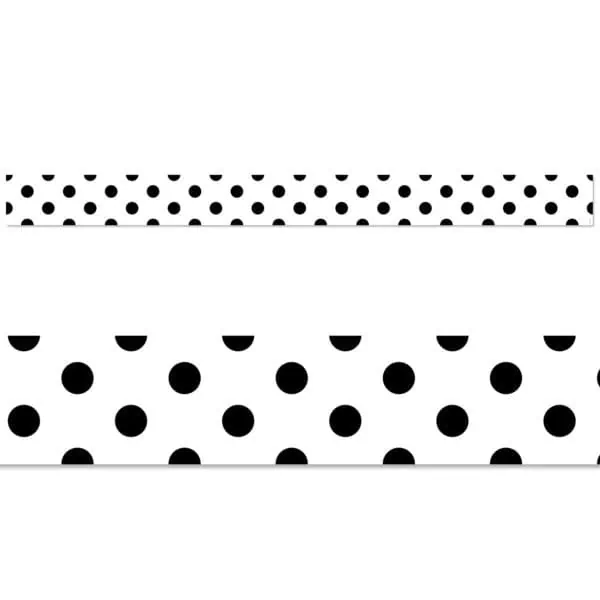 Black Polka Dots Border (Core Decor, Ez Border)