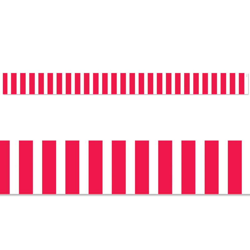 Poppy Red Bold Stripes Border (Core Decor, Ez Border) - Image 1