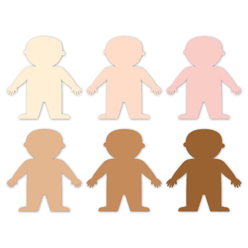 Multicultural People 6" Designer Cut-Outs - Image 1