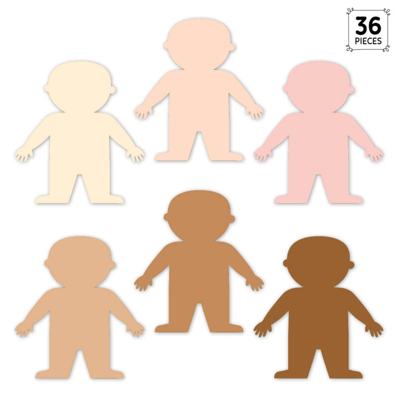 Multicultural People 6" Designer Cut-Outs - Image 2
