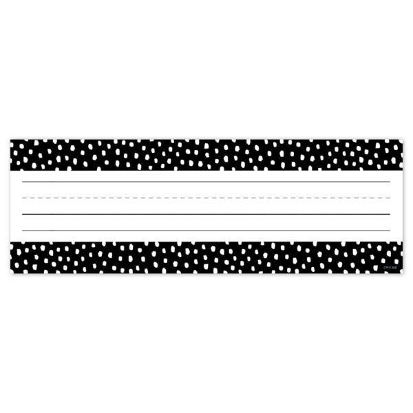 Messy Dots On Black (Core Decor) Name Plate