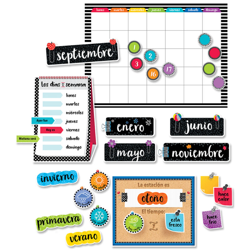 Spanish Calendar Set Bulletin Boards - Image 1