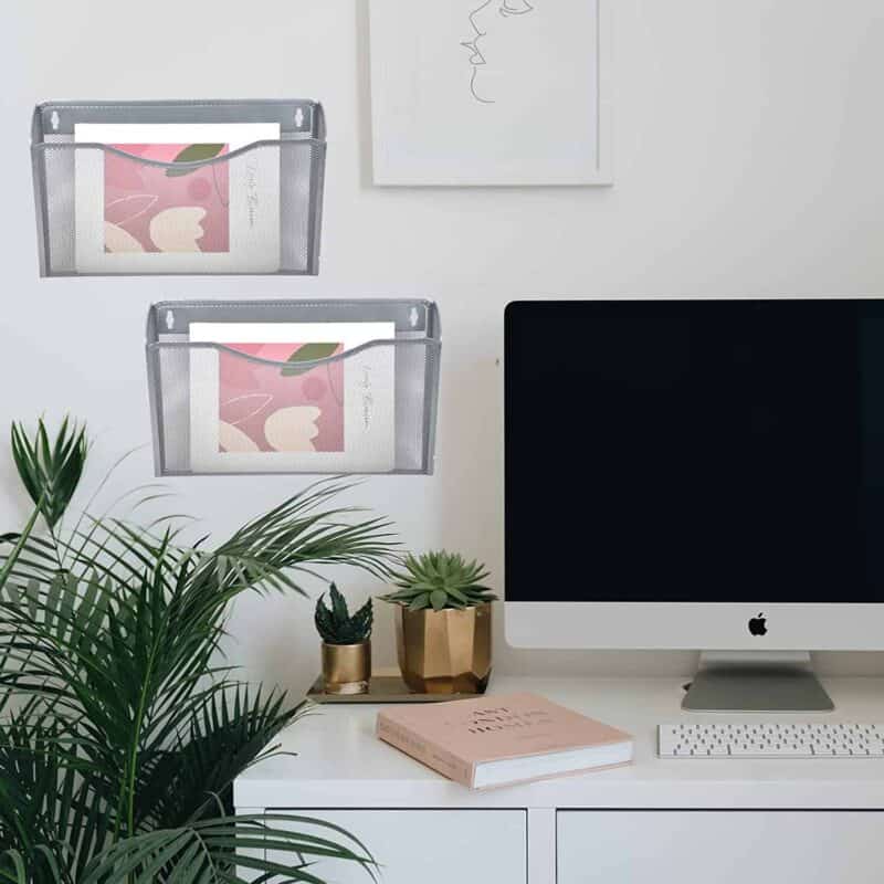A computer on a desk