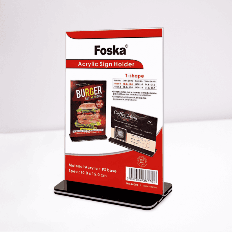 Foska - acrylic sign holder 21x29. 7cm