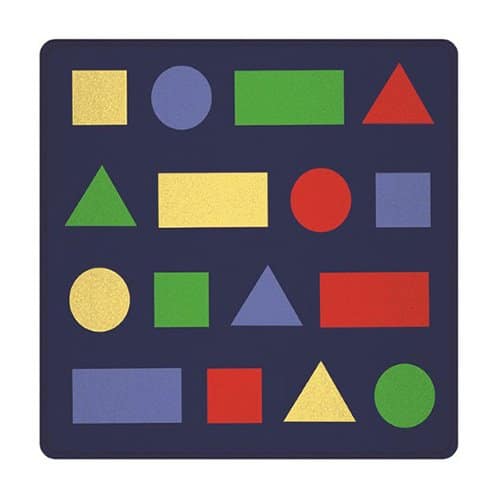 House of Kids Deco Mat Loop Shapes - 200x200cm Colorful, Educational, and Durable Rug for Playrooms, Classrooms, and Children's Bedrooms - Easy to Clean and Roll-up