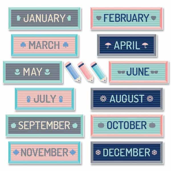 Calm & Cool Months of the Year Mini Bulletin Board CTP-8700