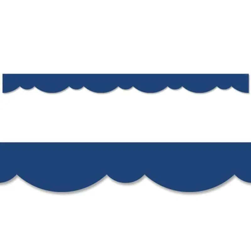 Blue Stylish Scallops Border CTP-8572