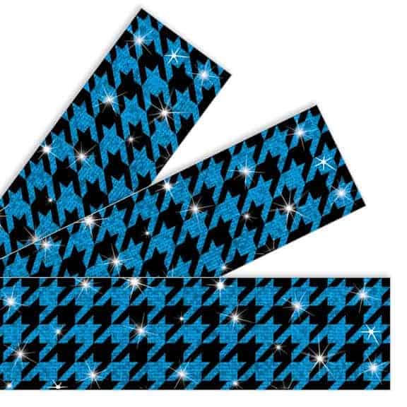 Houndstooth Blue Bolder Borders® – Sparkle Plus