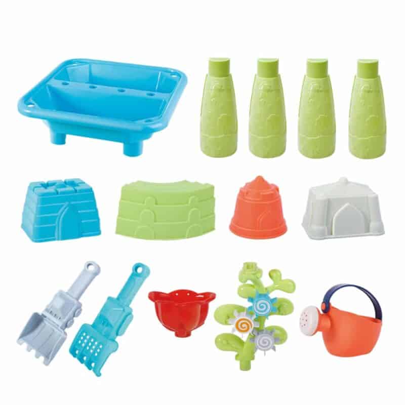Toddler sensory sand and water table set with 9 accessories