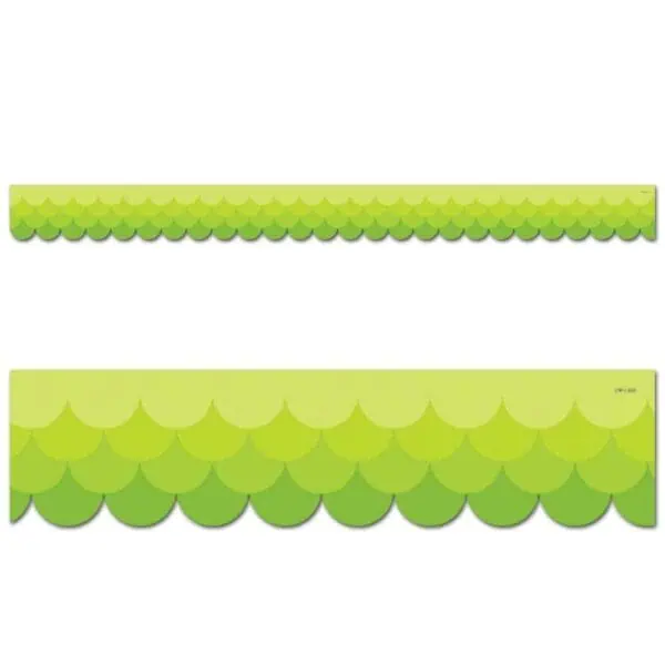 Painted Palette Ombre Lime Green Scallops Border CTP-0181