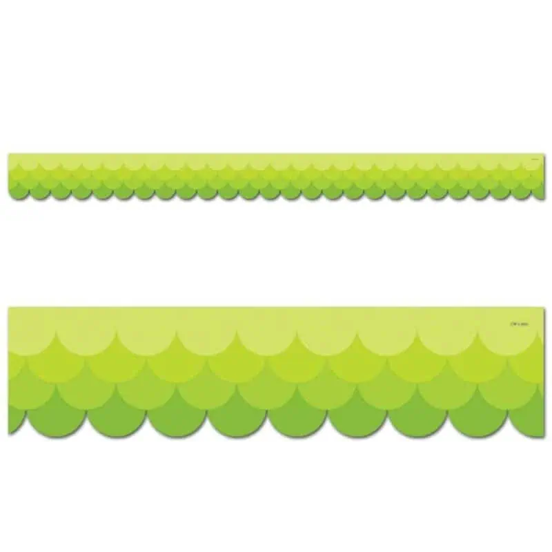 Painted Palette Ombre Lime Green Scallops Border CTP-0181