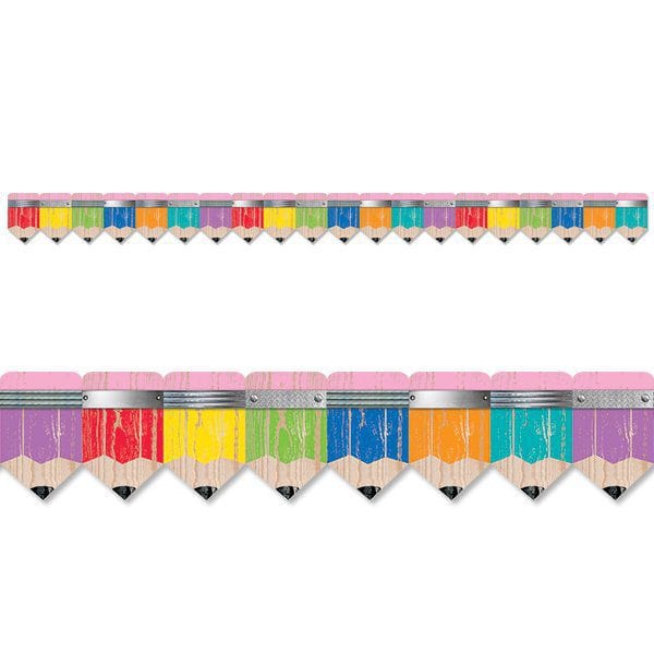 Upcycle Style Rustic Pencils Border CTP-8379