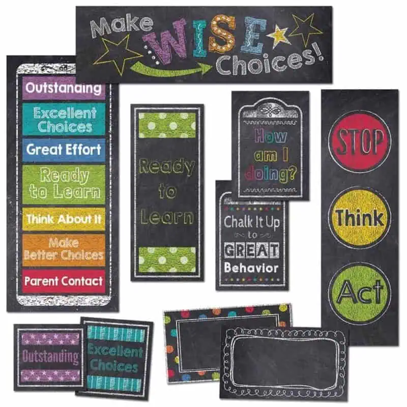 Chalk It Up! Behavior Clip Chart Mini Bulletin Board CTP-6960