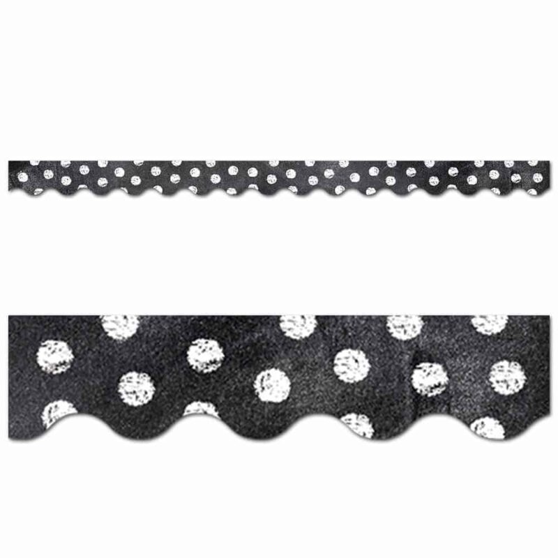 Chalk it up! Dots on chalkboard! White border ctp-0222