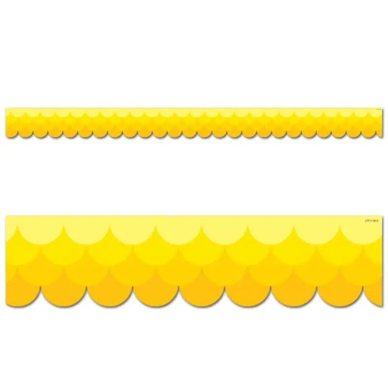 Painted Palette Ombre Yellow Scallops Border CTP-0180