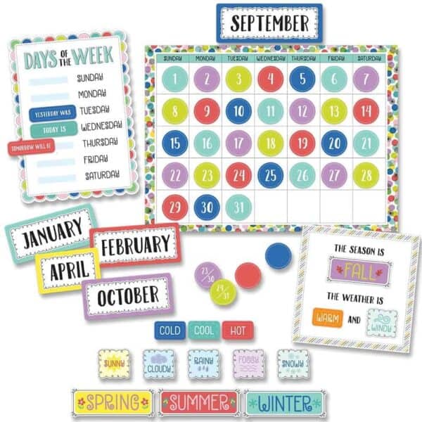 Color Pop Calendar Set Bulletin Board CTP-8764