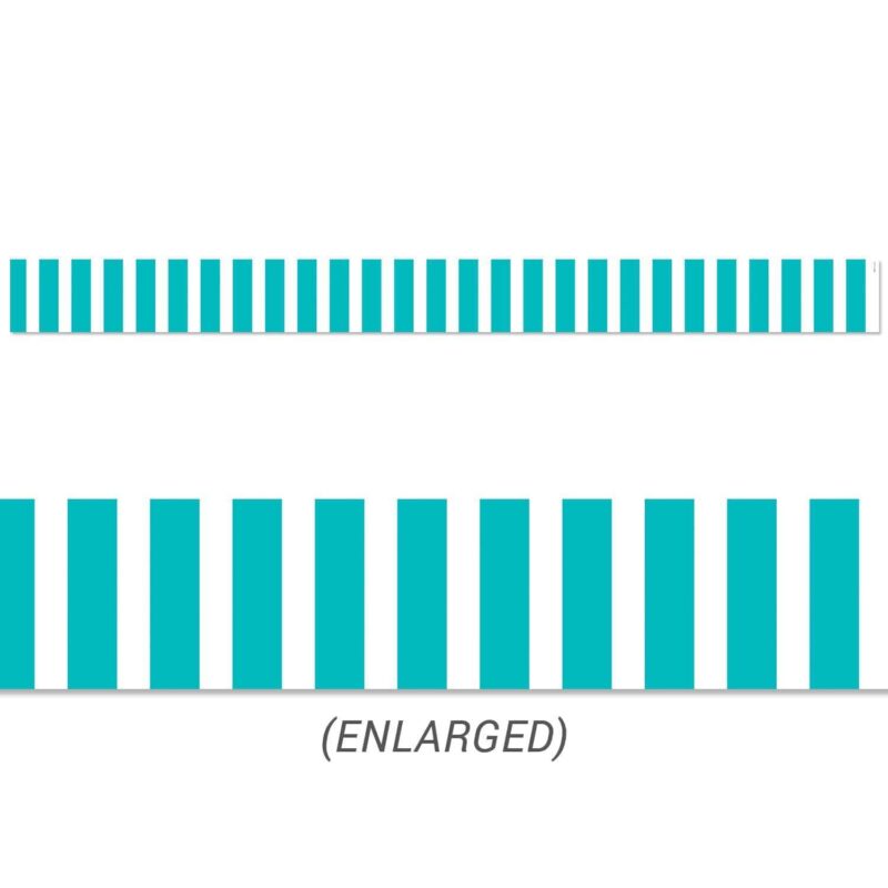 Turquoise bold stripes border ctp-10067