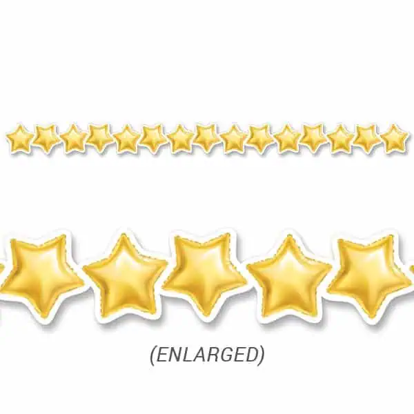 Gold Mylar Balloon Stars Border CTP-8499