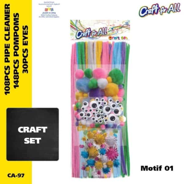 PomPom & Pipe Cleaner Craft Pack -Motif 01