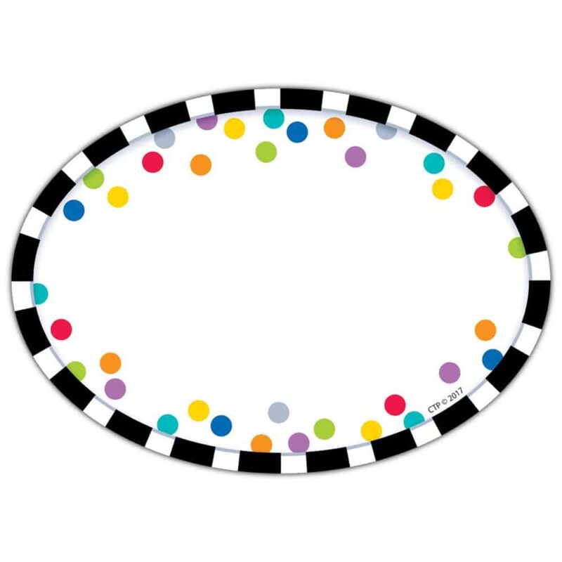 Bold & bright stripes & dots labels ctp-2097