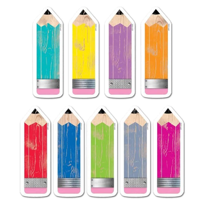 Upcycle style pencils 6" designer cut-outs ctp-6592