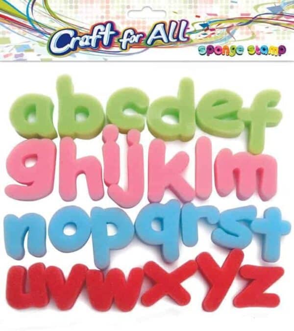 Sponge Alphabet Lower case stamps 26pcs
