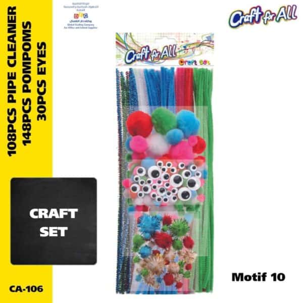 PomPom & Pipe Cleaner Craft Pack -Motif 10
