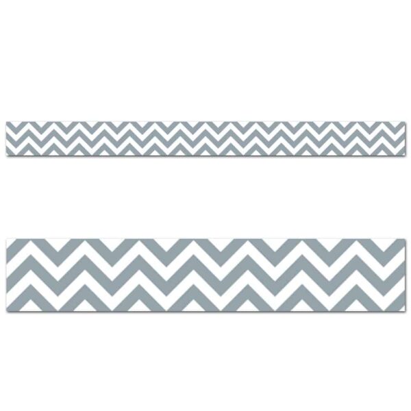 Slate Gray Chevron Border CTP-0167