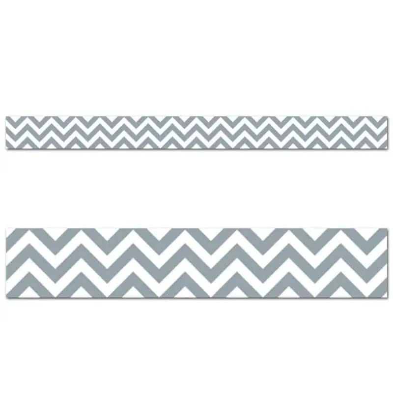 Slate Gray Chevron Border CTP-0167
