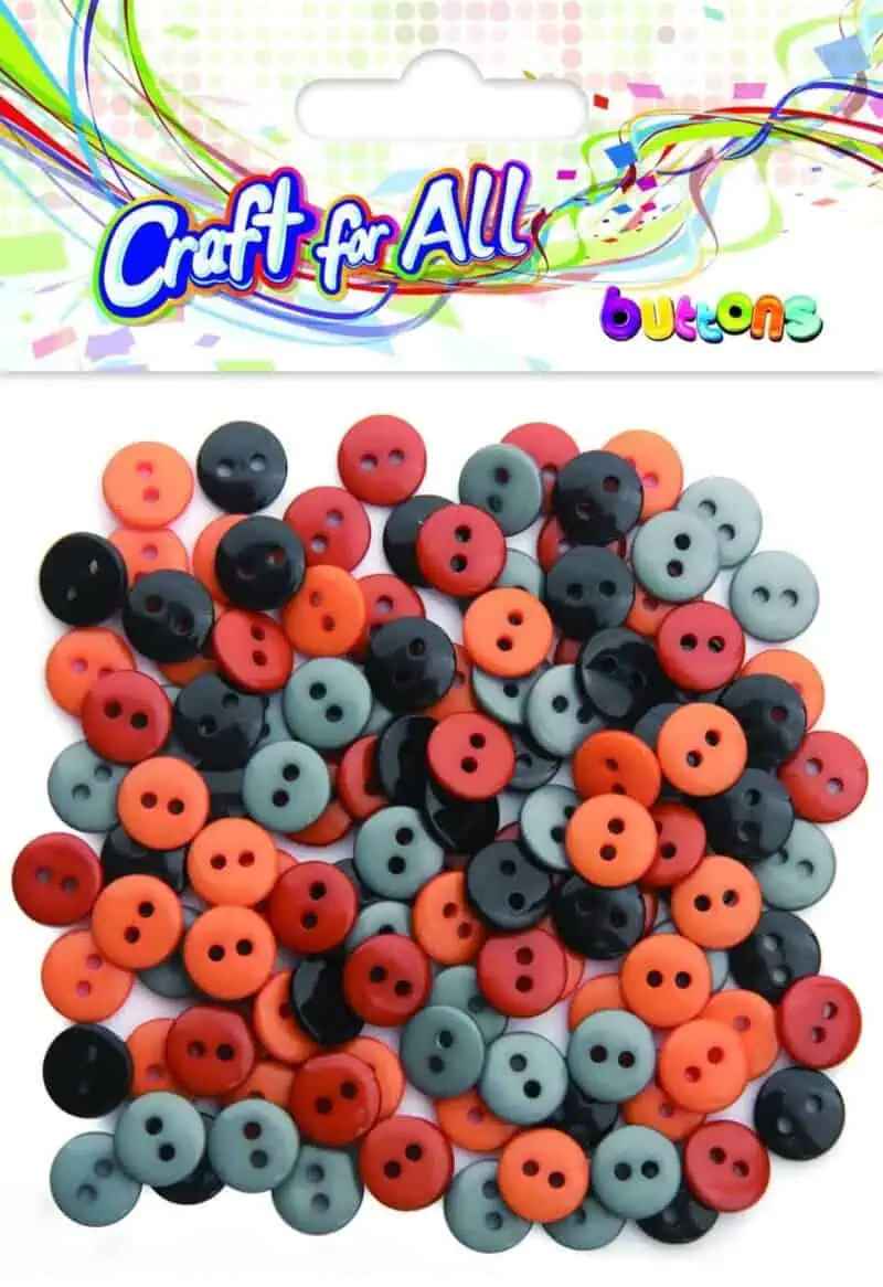 Craft for All - Multicolored Mixed Size small Buttons 7 x7mm 75pcs