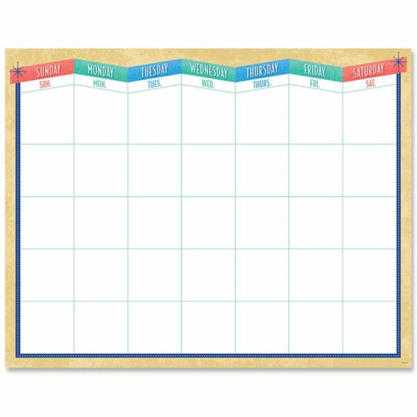 Mid-Century Mod Calendar Chart CTP-5277