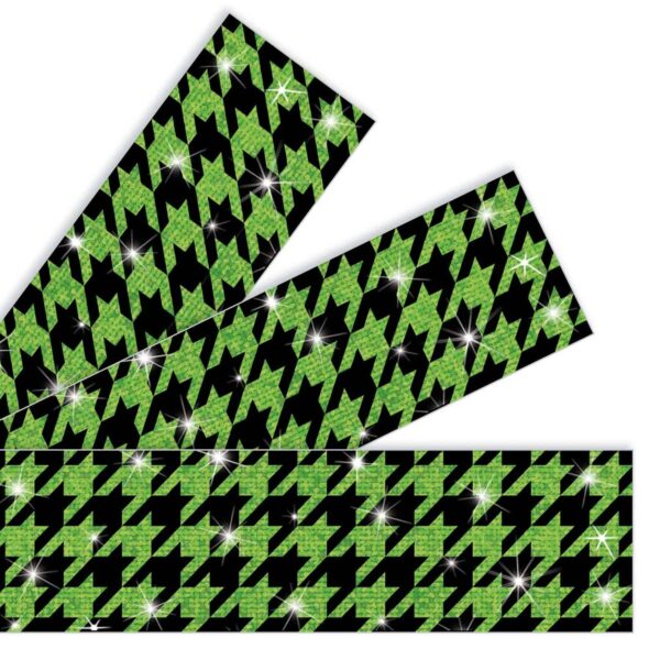 Houndstooth Green Bolder Borders® – Sparkle Plus