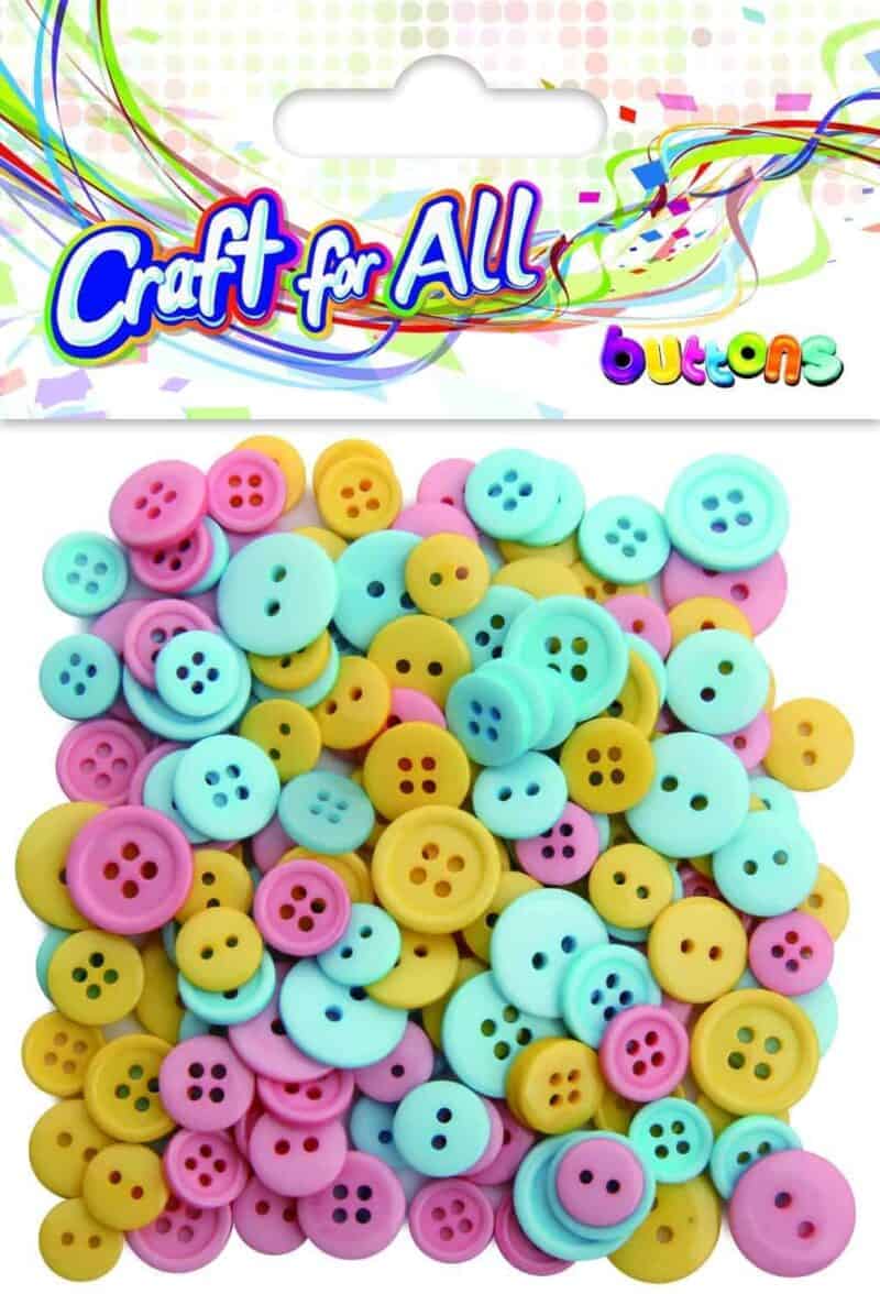 Craft for all - pastel buttons 10-15 mm 40g