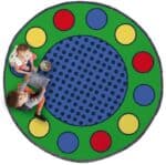 House Of Kids Giant Mat - Circle HOK-13066: 200x200cm Playful & Colorful Area Carpet for Playrooms, Classrooms, and Children's Bedrooms