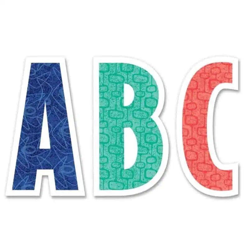 Mid-Century Mod Retro Patterns 2" Uppercase Letter Stickers CTP-8461