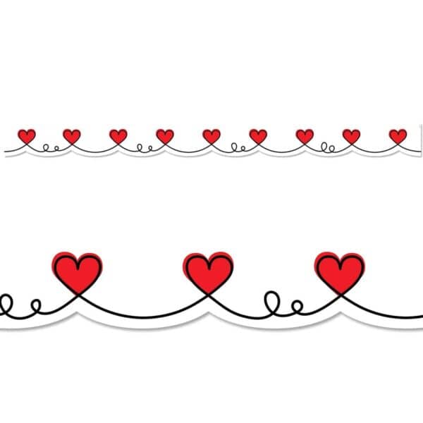 Doodle Hearts Border CTP-8794