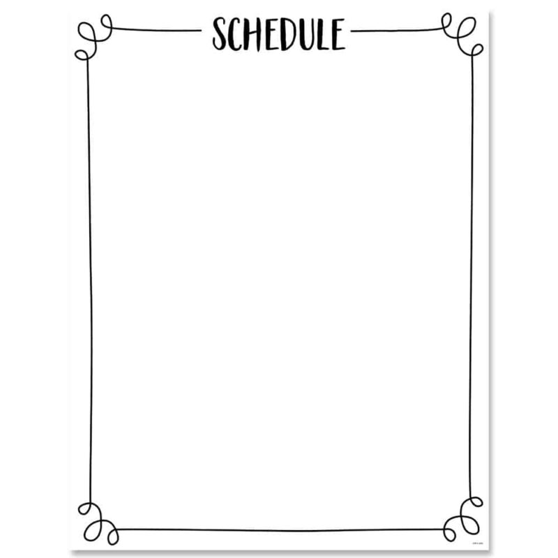 Schedule chart ctp-10182