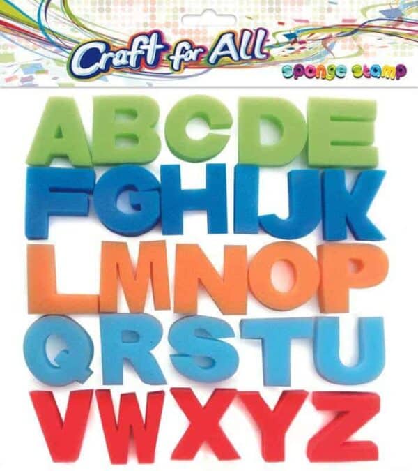 Sponge Alphabet Capital case stamps 26pcs