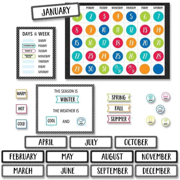 Calendar Set Bulletin Board CTP-10168