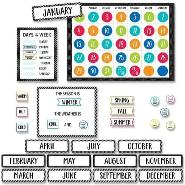 Calendar Set Bulletin Board CTP-10168