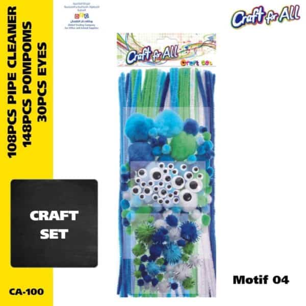 PomPom & Pipe Cleaner Craft Pack -Motif 04
