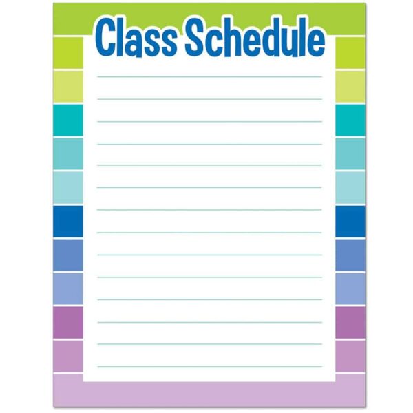 Painted Palette Class Schedule Chart CTP-1128