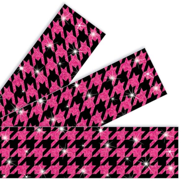 Houndstooth Pink Bolder Borders® – Sparkle Plus