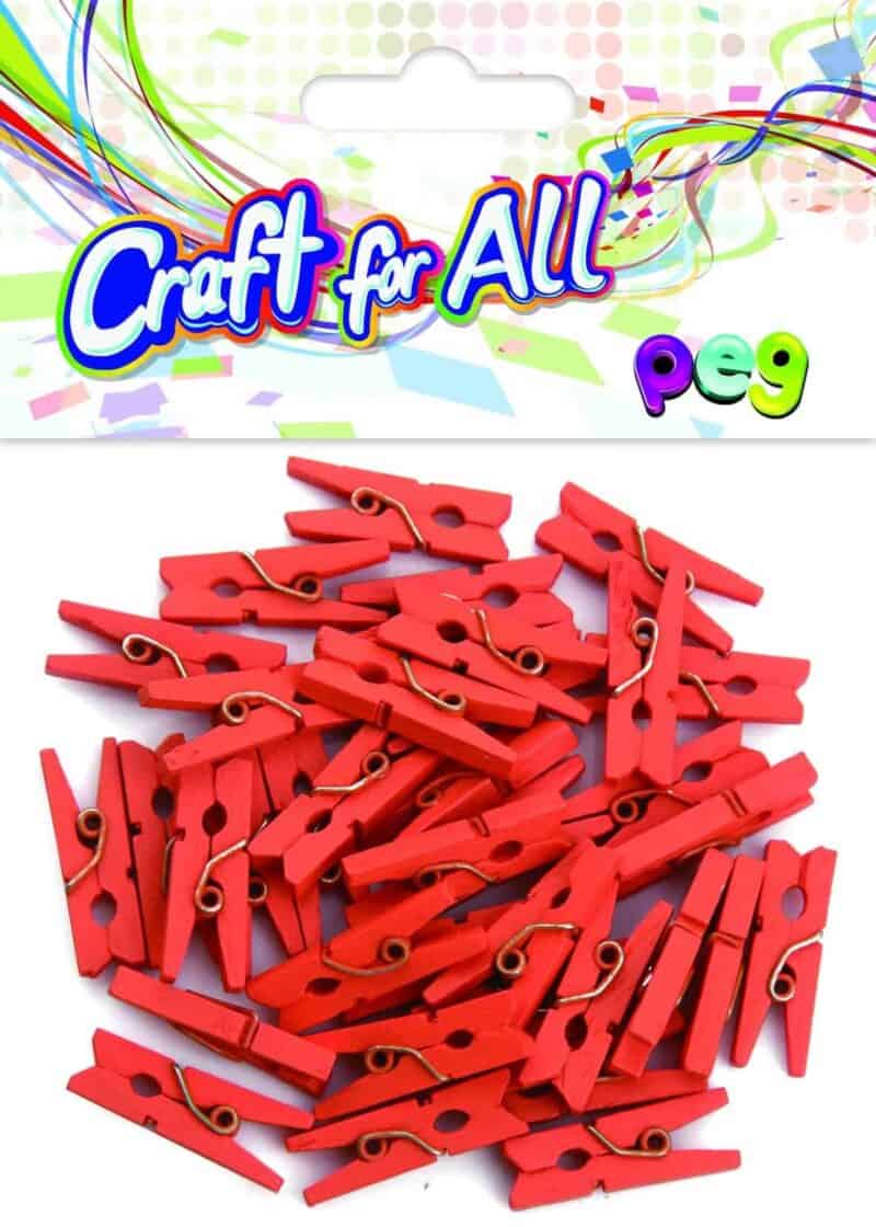 Orange wooden peg - 36pcs