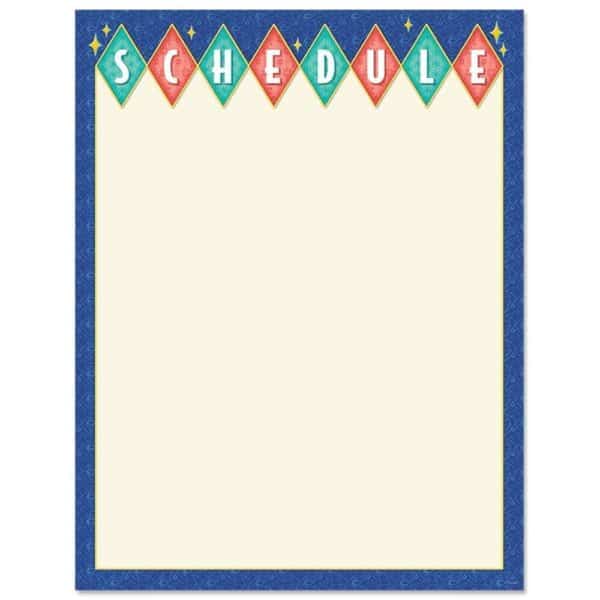Mid-Century Mod Schedule Chart CTP-8426